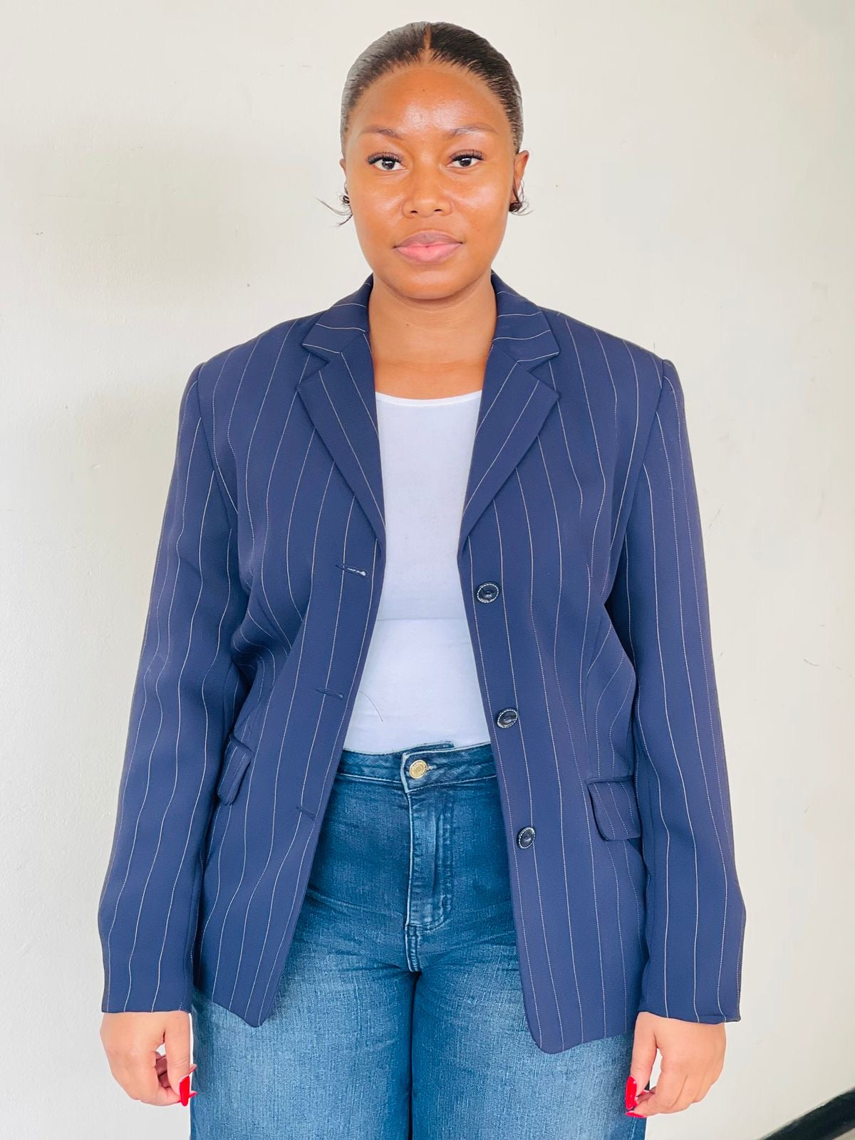 Classic Office Jacket – Blue