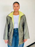 Olive Green Hooded Raincoat