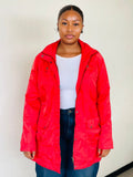 Lightweight Zip Coat – Red