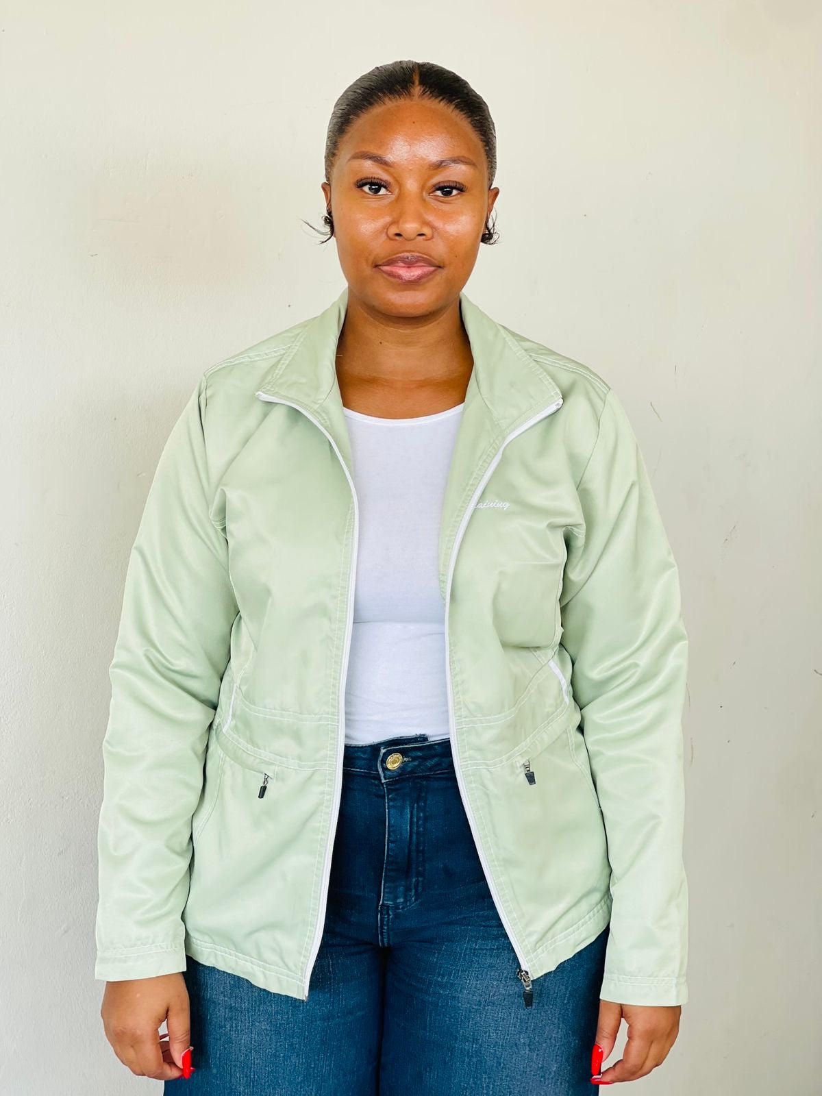 Sage Green Casual Jacket