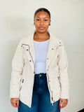 Women's Lightweight Rain Jacket – Cream White