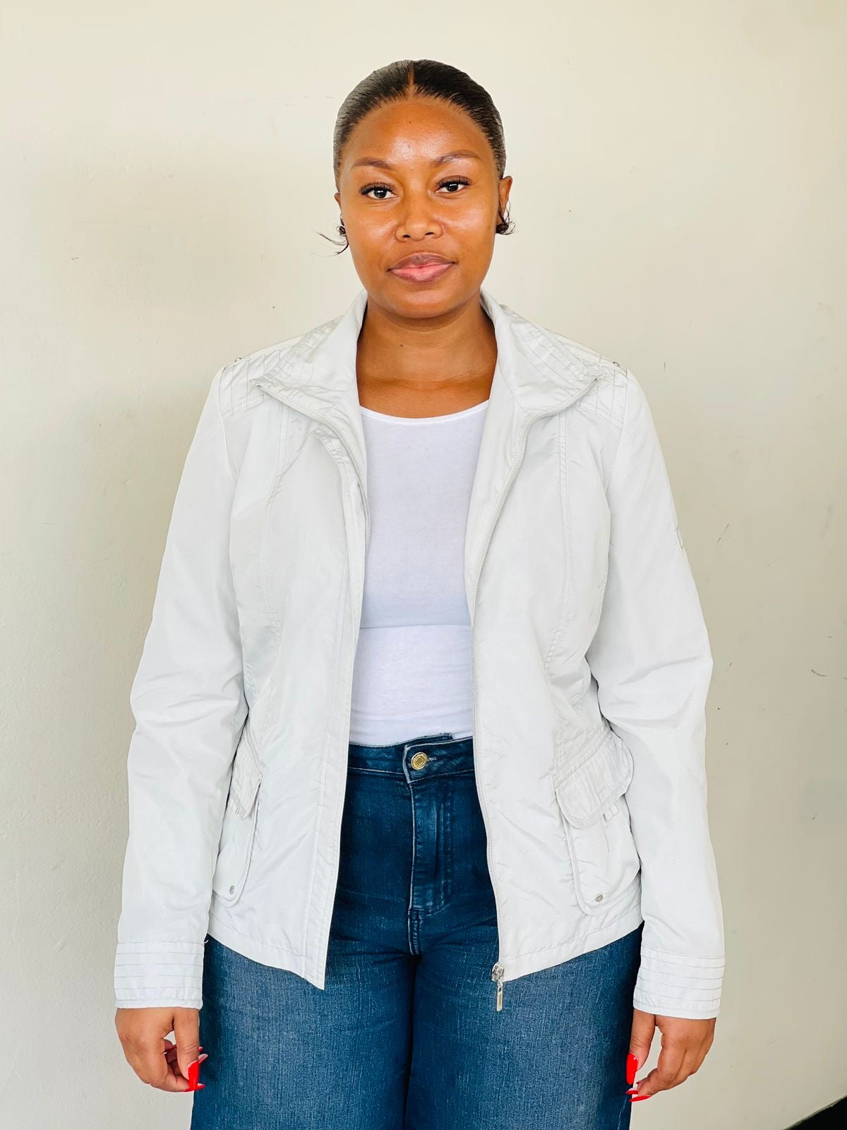 Pale Grey Zip Jacket