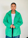 Bright Green Hooded coat