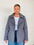 Dark Grey Wool Blend Coat