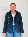 Black Structured Peacoat